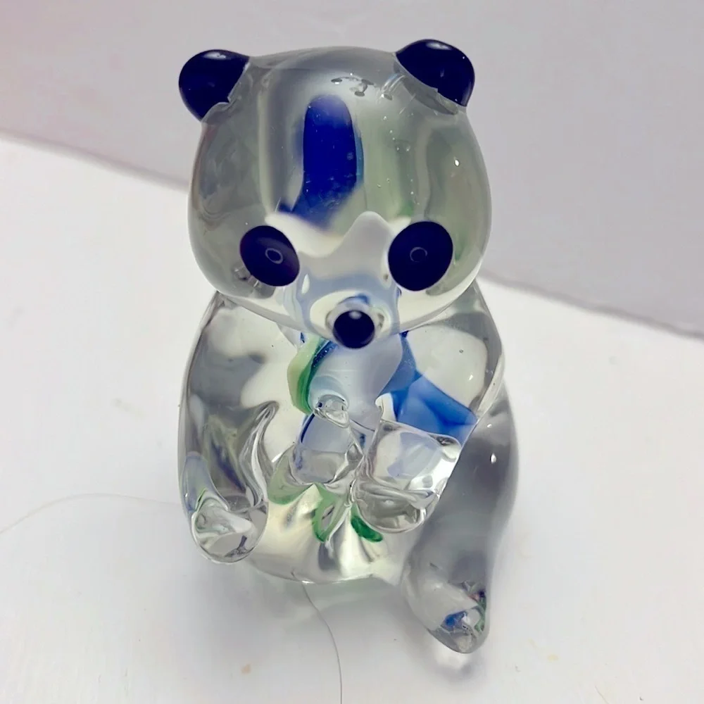Panda Bear Art Glass Paperweight - Picture 4 of 8
